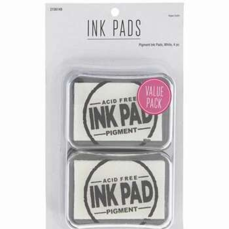 Ink Pads * | Discount White Pigment Ink Pad Value Pack