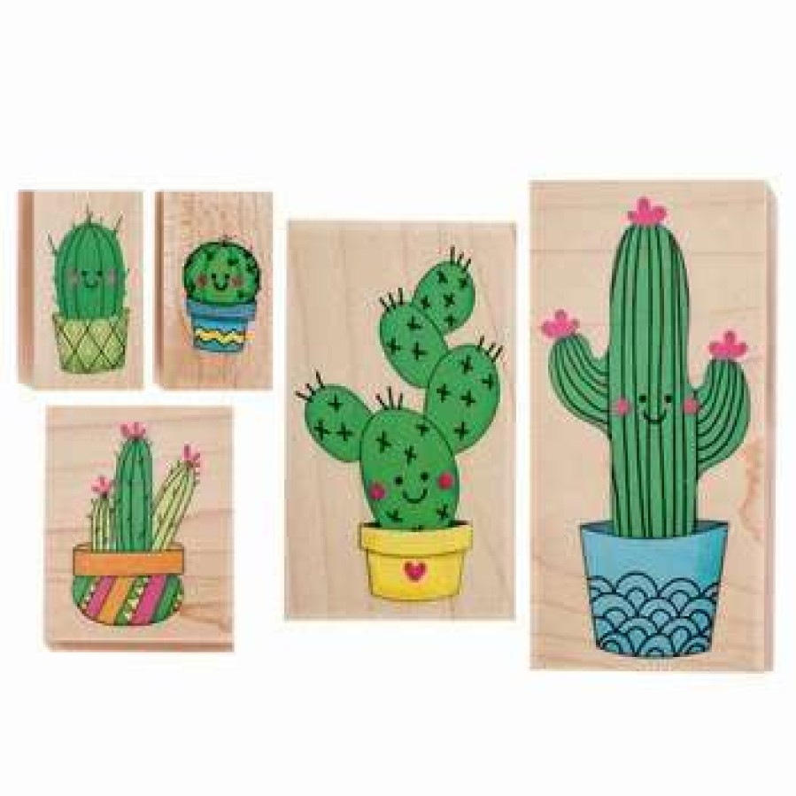 Rubber Stamps * | Brand New Cacti Rubber Stamps