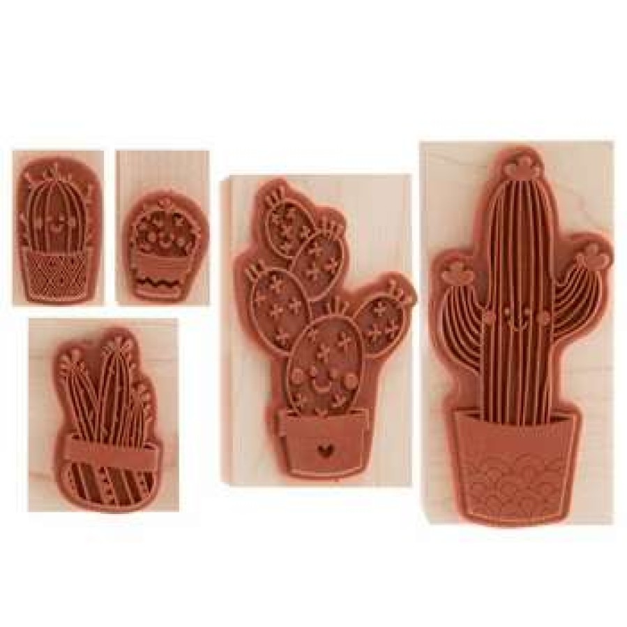 Rubber Stamps * | Brand New Cacti Rubber Stamps