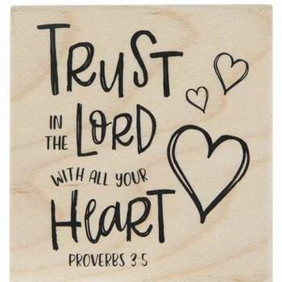 Rubber Stamps * | Top 10 Proverbs 3:5 Rubber Stamp