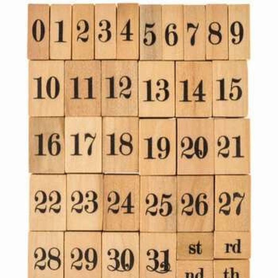 Rubber Stamps * | Best Deal Dates & Numbers Rubber Stamps