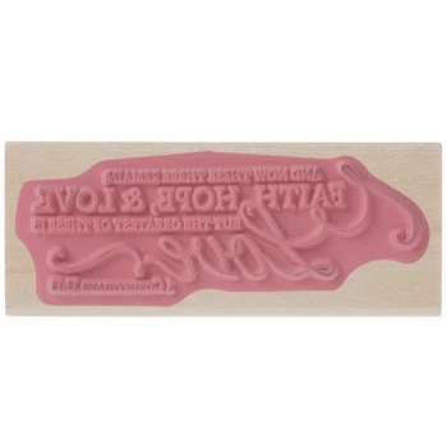 Rubber Stamps * | Buy 1 Corinthians 13:13 Rubber Stamp