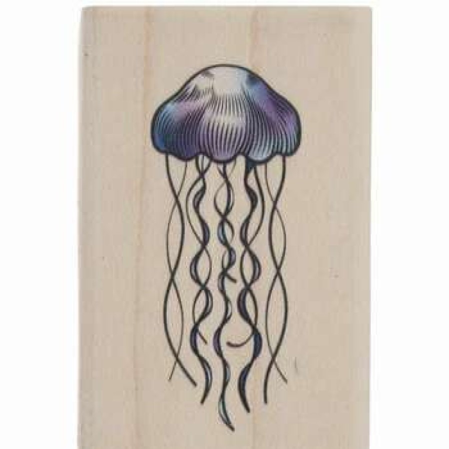 Rubber Stamps * | Coupon Jellyfish Rubber Stamp