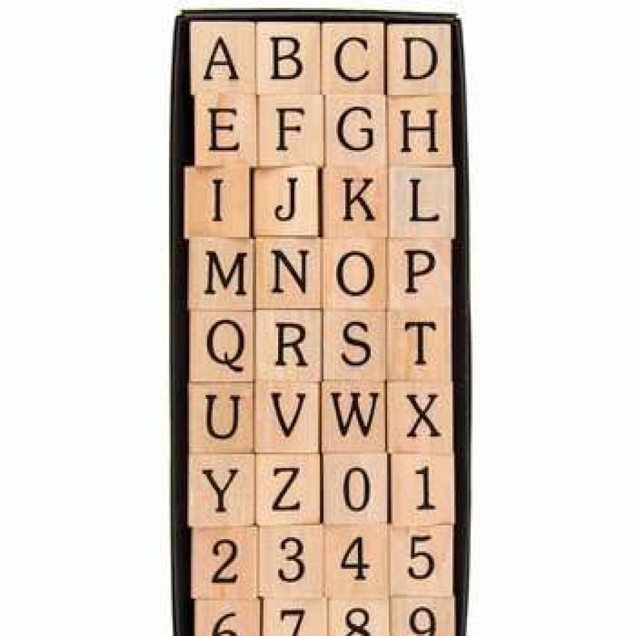 Rubber Stamps * | Cheapest Upper Case Traditional Alphabet Rubber Stamps