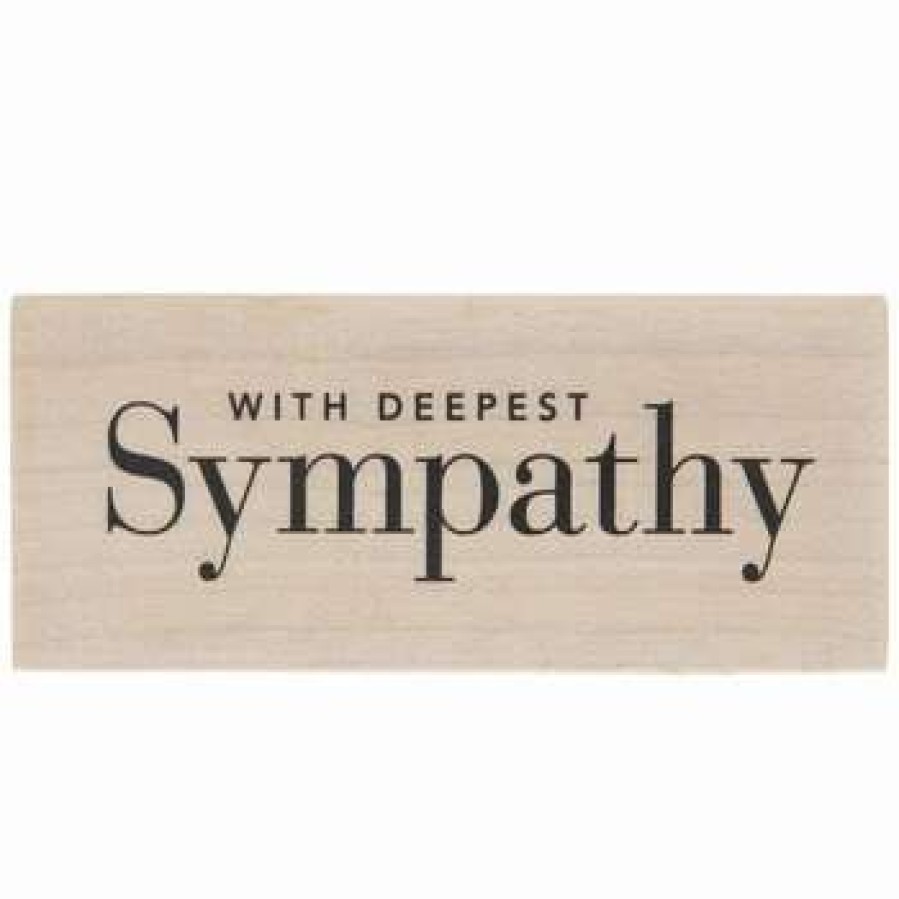 Rubber Stamps * | Flash Sale With Deepest Sympathy Rubber Stamp