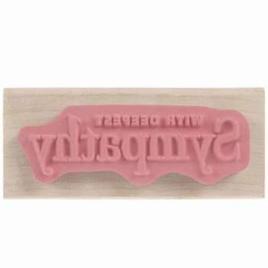 Rubber Stamps * | Flash Sale With Deepest Sympathy Rubber Stamp