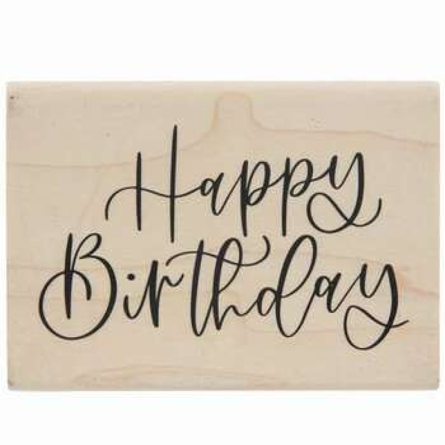 Rubber Stamps * | Discount Happy Birthday Rubber Stamp