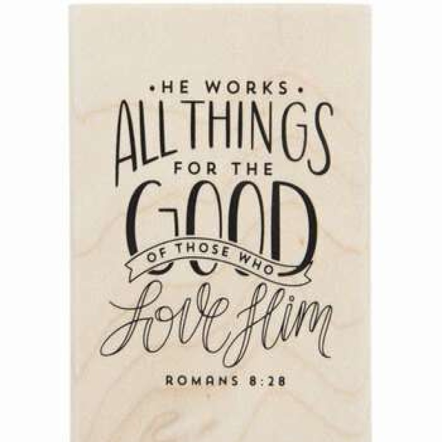 Rubber Stamps * | Wholesale Romans 8:28 Rubber Stamp