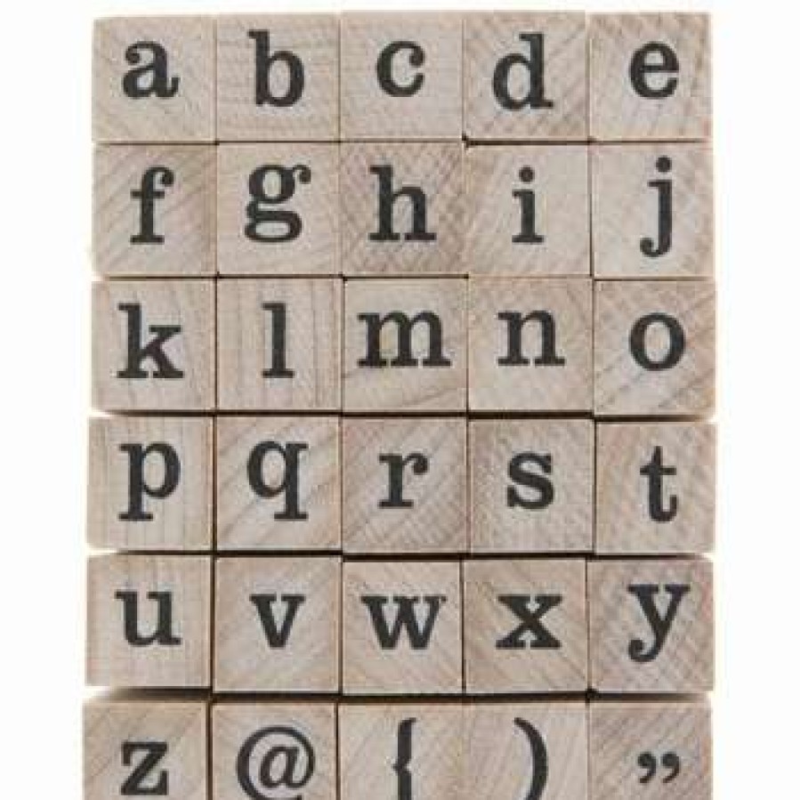 Rubber Stamps * | New Lowercase Serif Alphabet Rubber Stamps