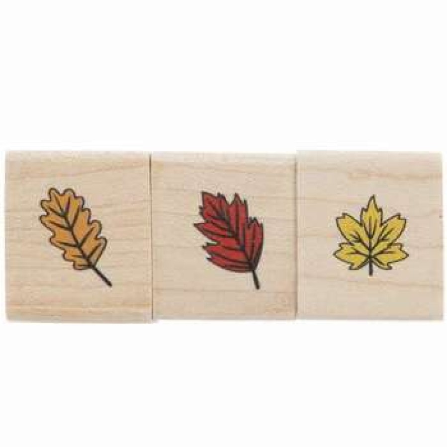 Rubber Stamps * | Hot Sale Leaves Rubber Stamps