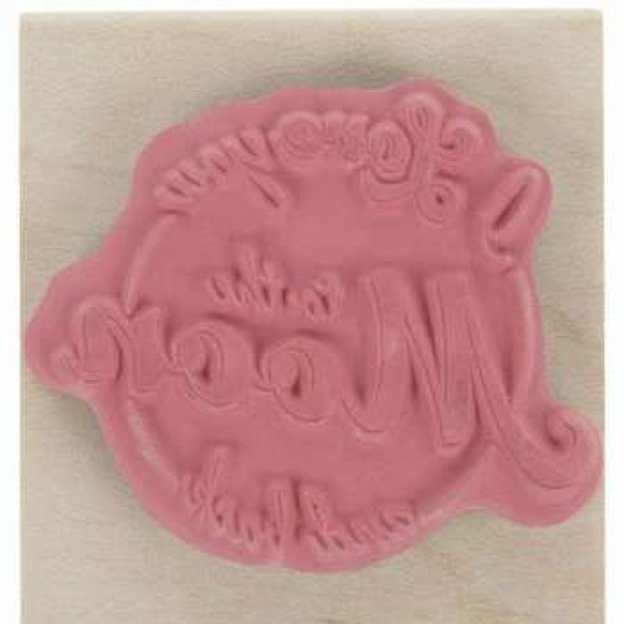 Rubber Stamps * | Cheapest I Love You To The Moon Rubber Stamp