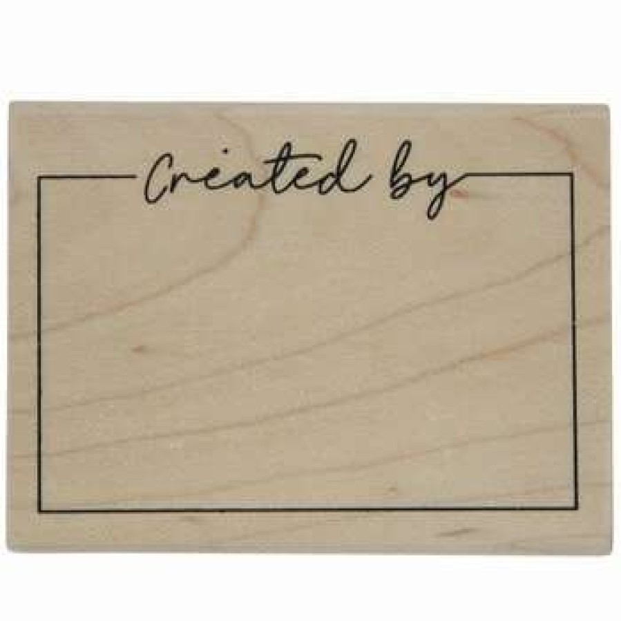 Rubber Stamps * | Buy Created By Label Rubber Stamp