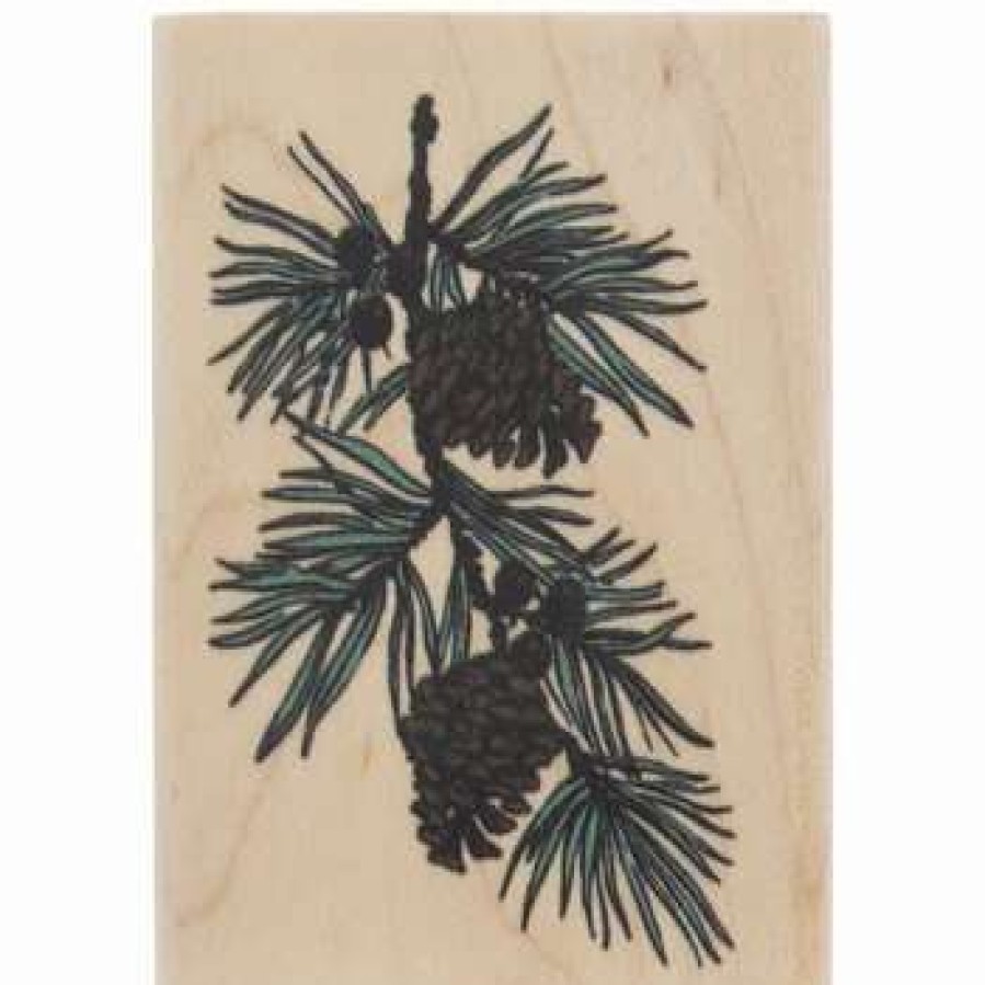 Rubber Stamps * | Deals Pine Sprig Rubber Stamp