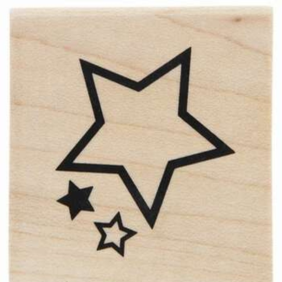 Rubber Stamps * | Budget Stars Rubber Stamp