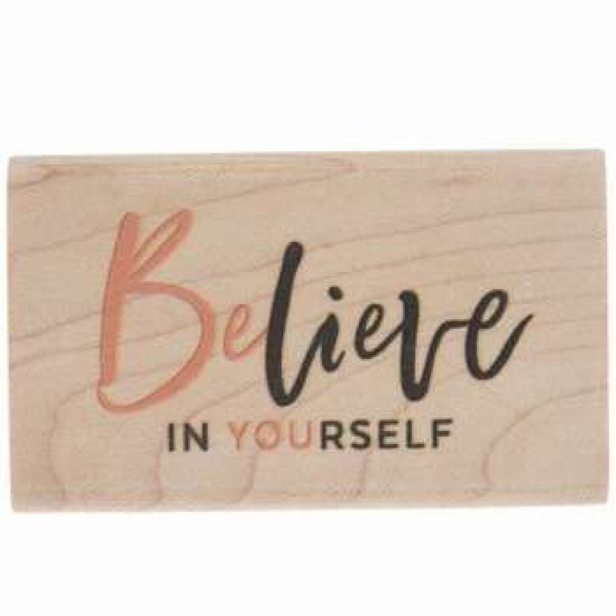 Rubber Stamps * | Wholesale Believe In Yourself Rubber Stamp