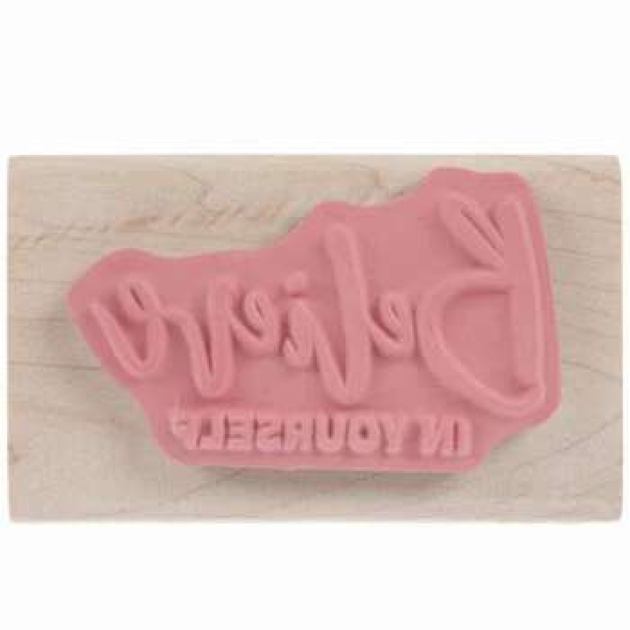 Rubber Stamps * | Wholesale Believe In Yourself Rubber Stamp