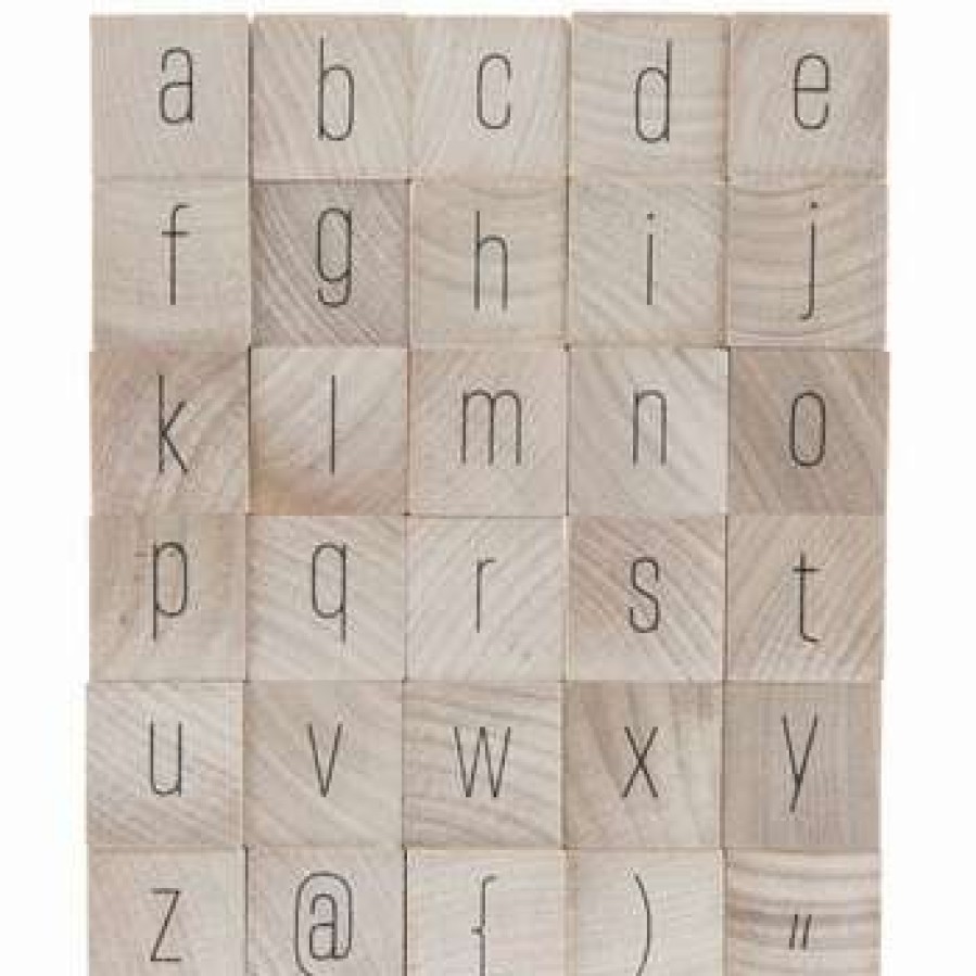 Rubber Stamps * | Brand New Lowercase Simple Font Alphabet Rubber Stamps