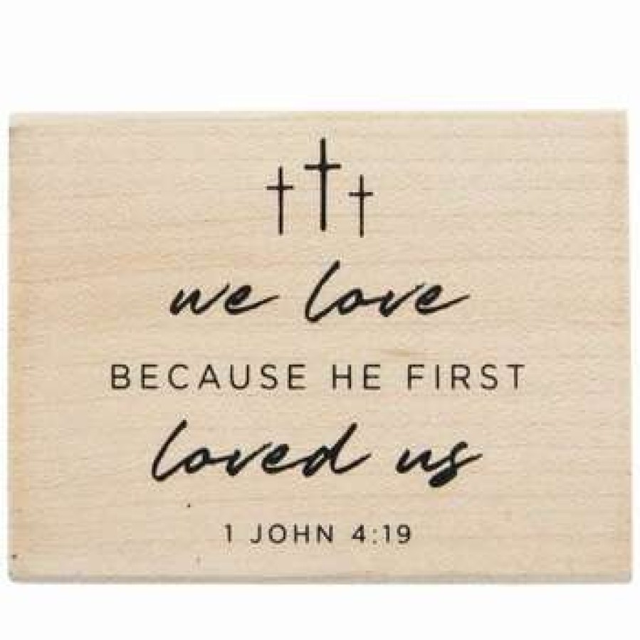 Rubber Stamps * | Cheapest 1 John 4:19 Rubber Stamp