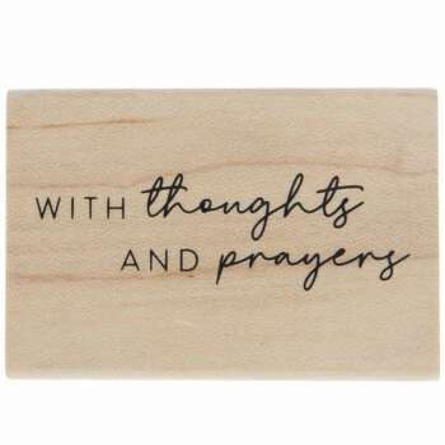 Rubber Stamps * | Coupon Thoughts & Prayers Rubber Stamp