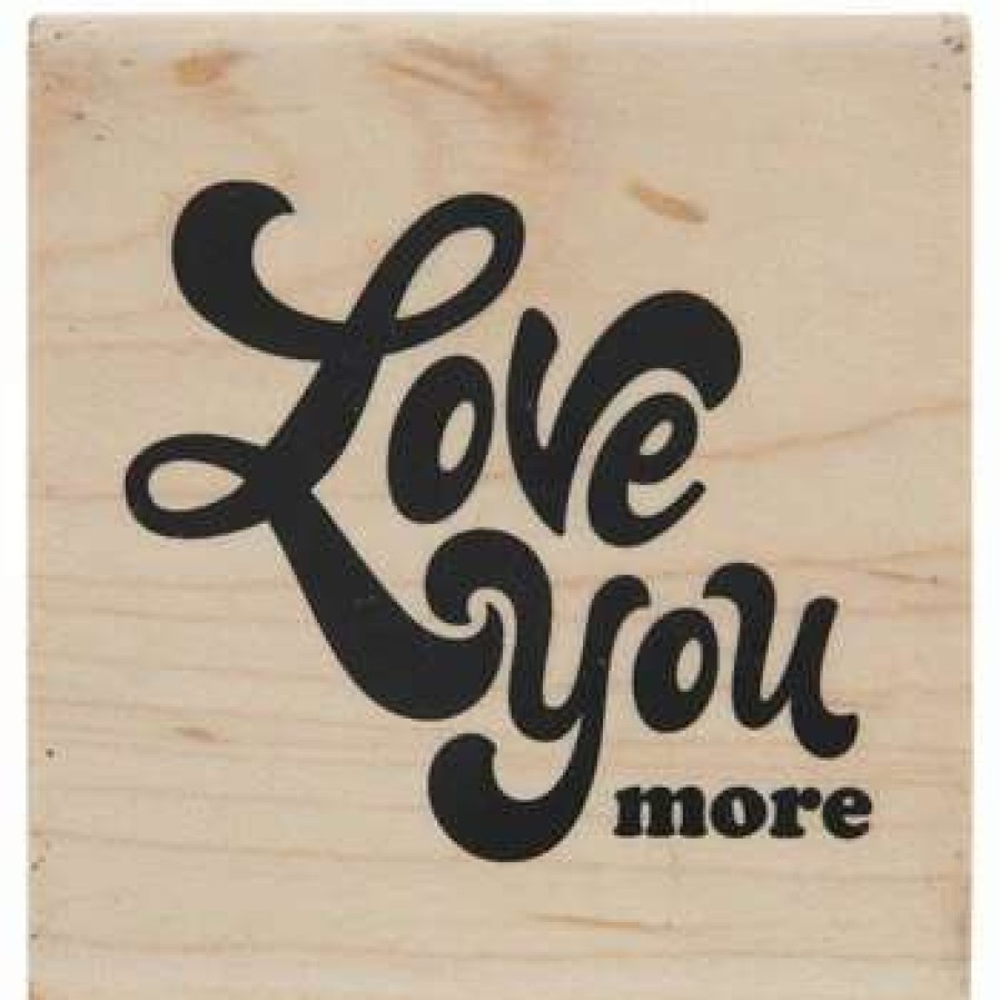 Rubber Stamps * | Best Sale Love You More Rubber Stamp