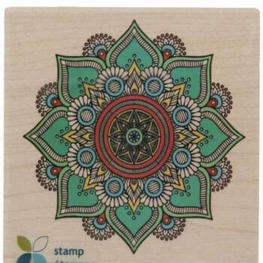 Rubber Stamps * | Best Pirce Paisley Mandala Rubber Stamp