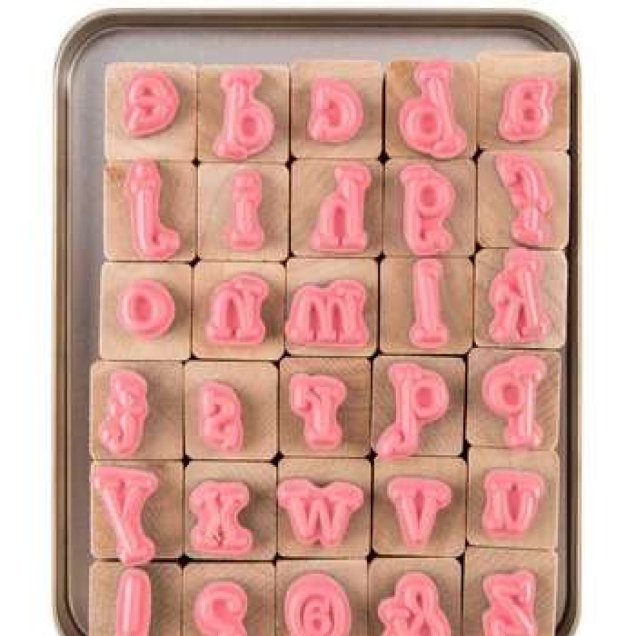 Rubber Stamps * | Cheapest Lower Case Kids Play Alphabet Rubber Stamps